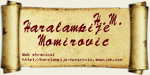 Haralampije Momirović vizit kartica
